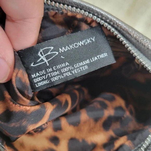 B. Makowsky Metallic Crossbody Bag - Picture 3 of 10